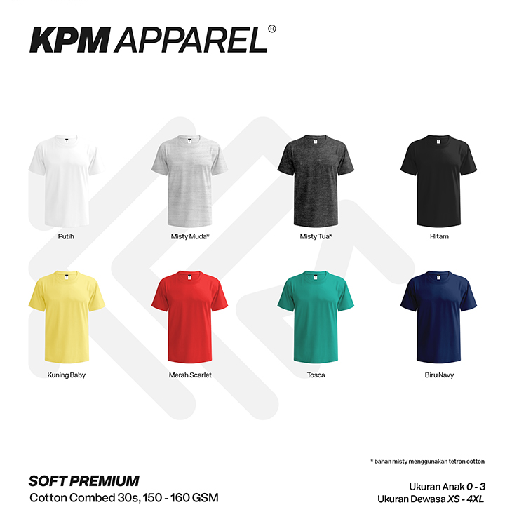 kaos cotton combed oneck 30s